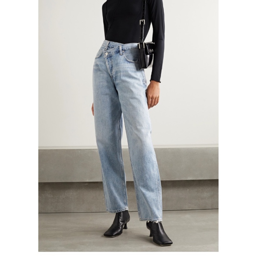 AGOLDE crisscross high rise wide leg jeans
